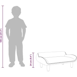 Niños vidaXL Mobiliario Para Bebés Y Niños Pequeños-Sofá para niños de terciopelo 70x40x24 cm