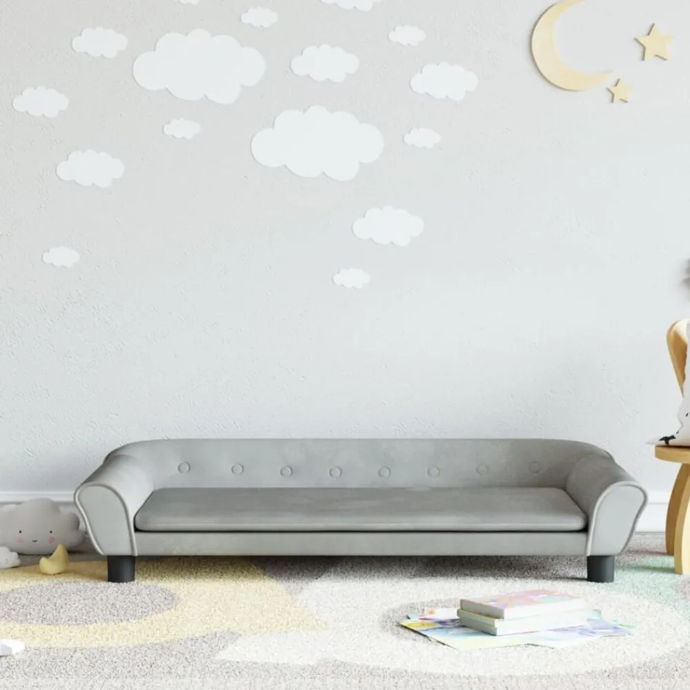Niños vidaXL Mobiliario Para Bebés Y Niños Pequeños-Sofá para niños de terciopelo 100x50x26 cm