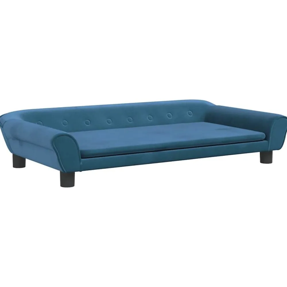 vidaXL Sofá para niños de terciopelo 100x50x26 cm Azul Best