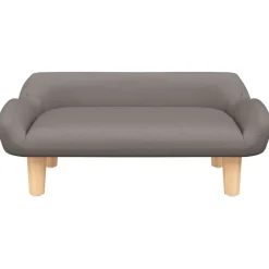 Niños vidaXL Mobiliario Para Bebés Y Niños Pequeños-Sofá para niños de tela gris 70x40x24 cm