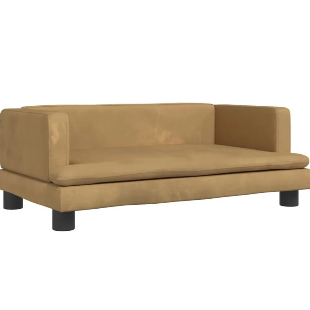 vidaXL Sofá para niños de terciopelo marrón 80x45x30 cm Marrón Online