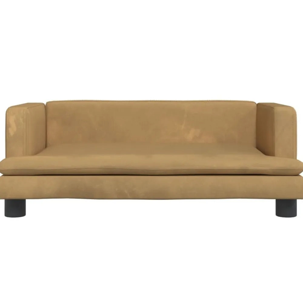 vidaXL Sofá para niños de terciopelo marrón 80x45x30 cm Marrón Online