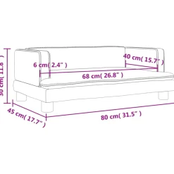vidaXL Sofá para niños de terciopelo marrón 80x45x30 cm Marrón Online