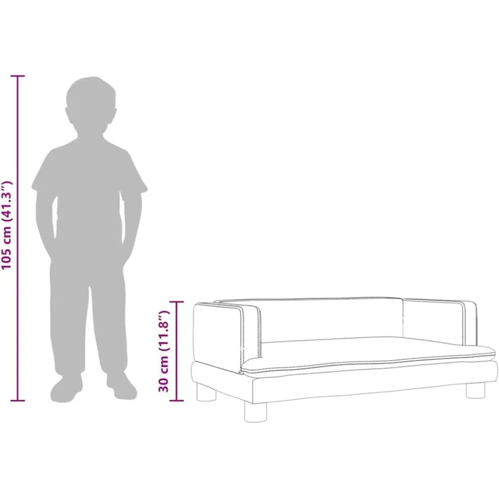 vidaXL Sofá para niños de terciopelo marrón 80x45x30 cm Marrón Online