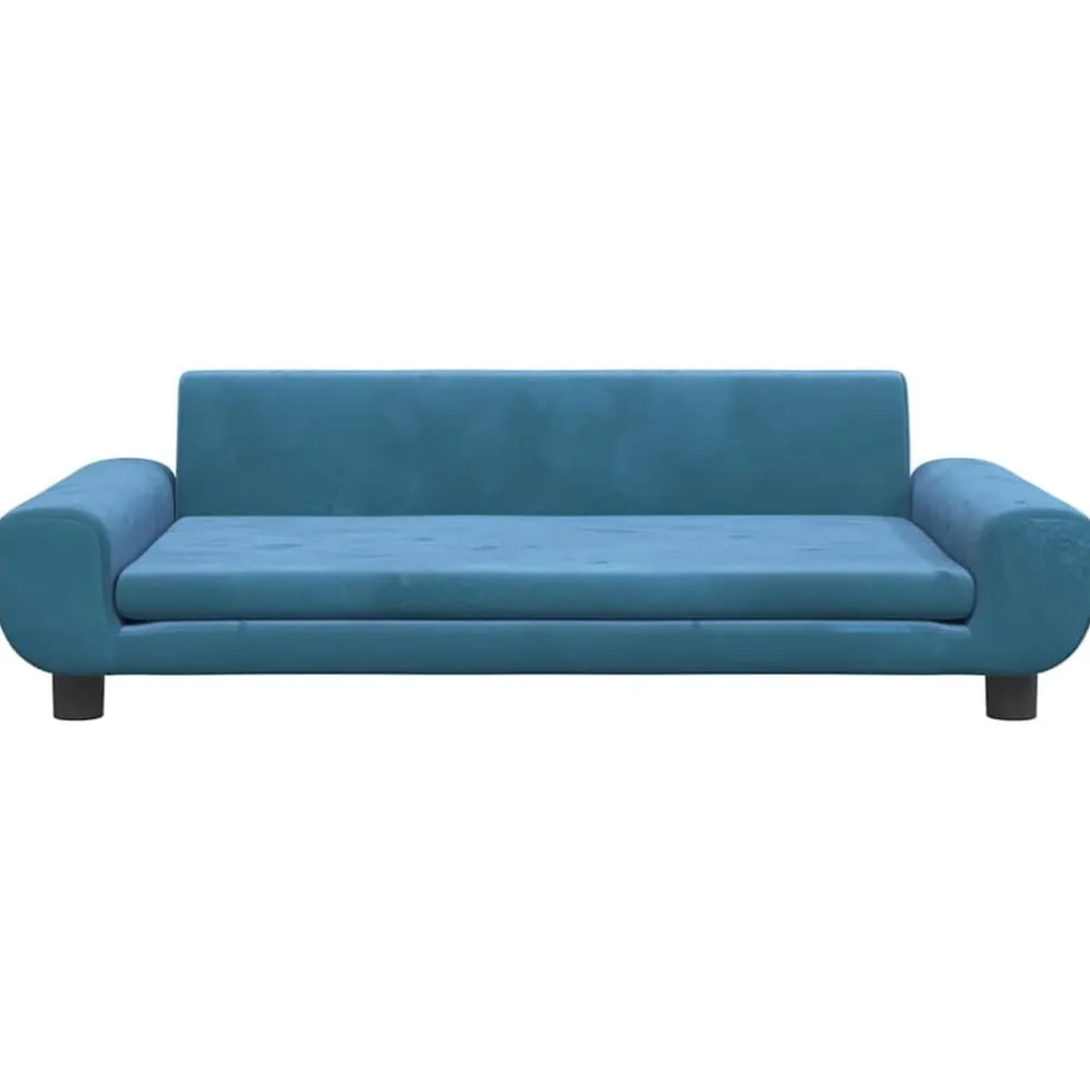 vidaXL Sofá para niños de terciopelo 100x54x33 cm Azul Hot