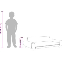 vidaXL Sofá para niños de terciopelo 100x54x33 cm Azul Hot