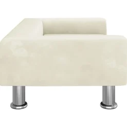 vidaXL Sofá para niños de terciopelo 70x45x26,5 cm Crema Hot