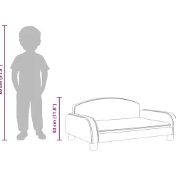 Niños vidaXL Mobiliario Para Bebés Y Niños Pequeños-Sofá para niños de tela 70x45x30 cm