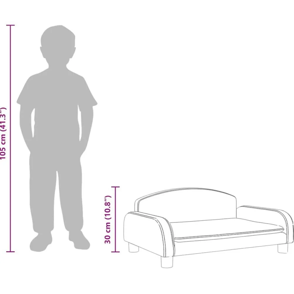 Niños vidaXL Mobiliario Para Bebés Y Niños Pequeños-Sofá para niños de tela 70x45x30 cm