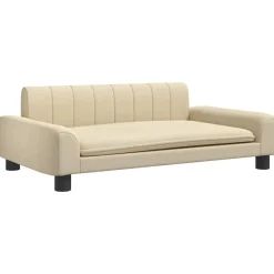 vidaXL Sofá para niños de tela 90x53x30 cm Crema Discount