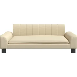 vidaXL Sofá para niños de tela 90x53x30 cm Crema Discount