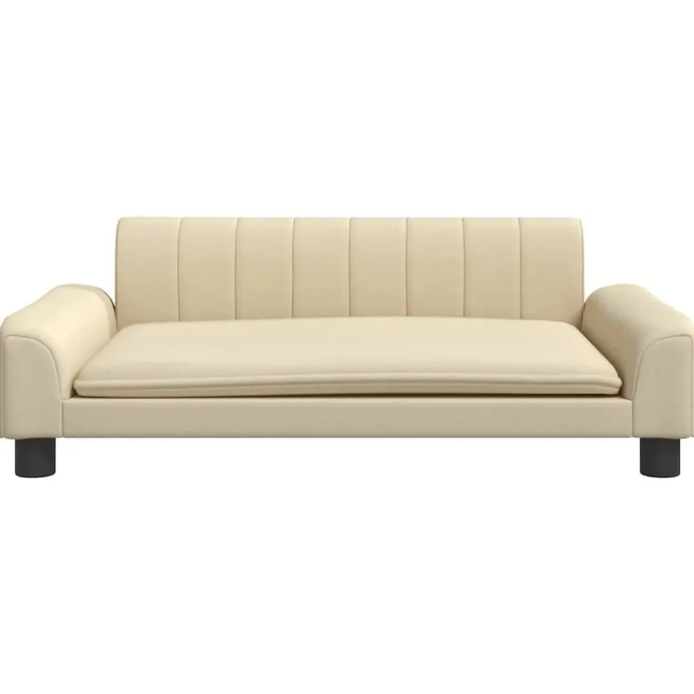 vidaXL Sofá para niños de tela 90x53x30 cm Crema Discount