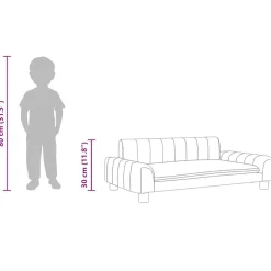 vidaXL Sofá para niños de tela 90x53x30 cm Crema Discount