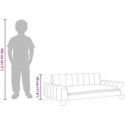 vidaXL Sofá para niños de tela 90x53x30 cm Crema Discount