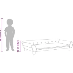Niños vidaXL Mobiliario Para Bebés Y Niños Pequeños-Sofá para niños de terciopelo marrón 100x50x26 cm