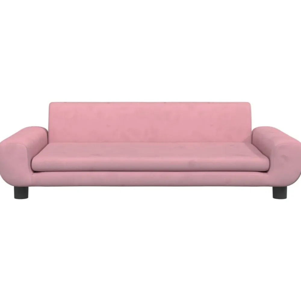 vidaXL Sofá para niños de terciopelo 100x54x33 cm Rosa Discount