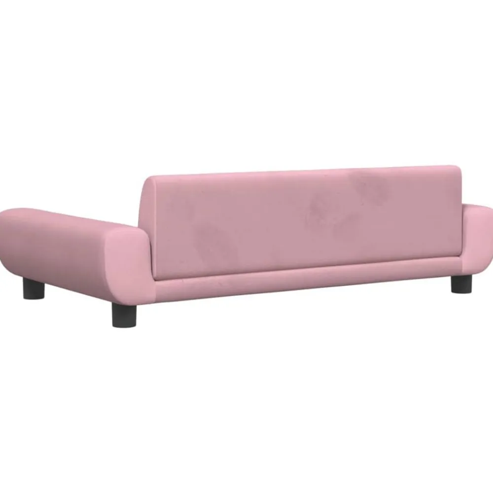 vidaXL Sofá para niños de terciopelo 100x54x33 cm Rosa Discount
