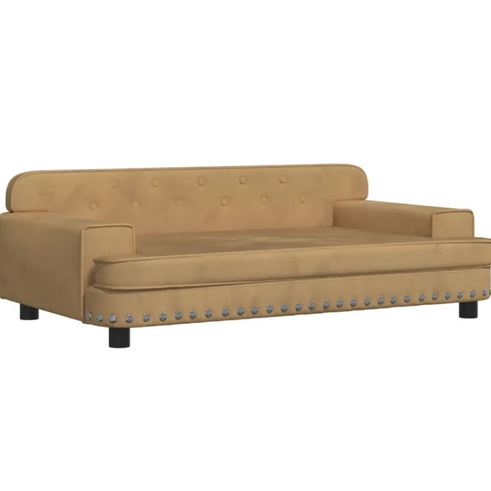 Niños vidaXL Mobiliario Para Bebés Y Niños Pequeños-Sofá para niños de terciopelo marrón 90x53x30 cm