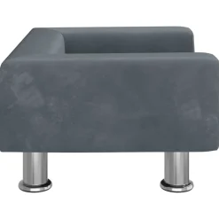 vidaXL Sofá para niños de terciopelo 50x40x26,5 cm Gris oscuro