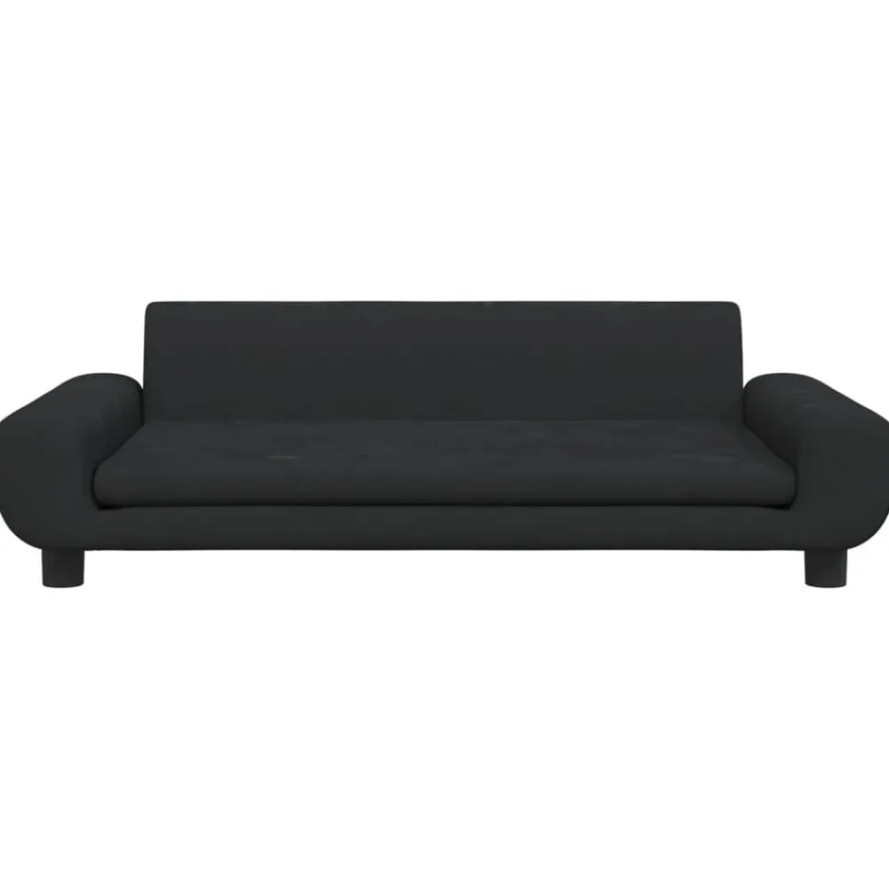 vidaXL Sofá para niños de terciopelo 100x54x33 cm Negro Best
