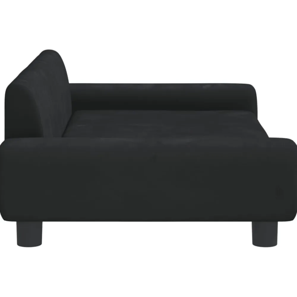 vidaXL Sofá para niños de terciopelo 100x54x33 cm Negro Best