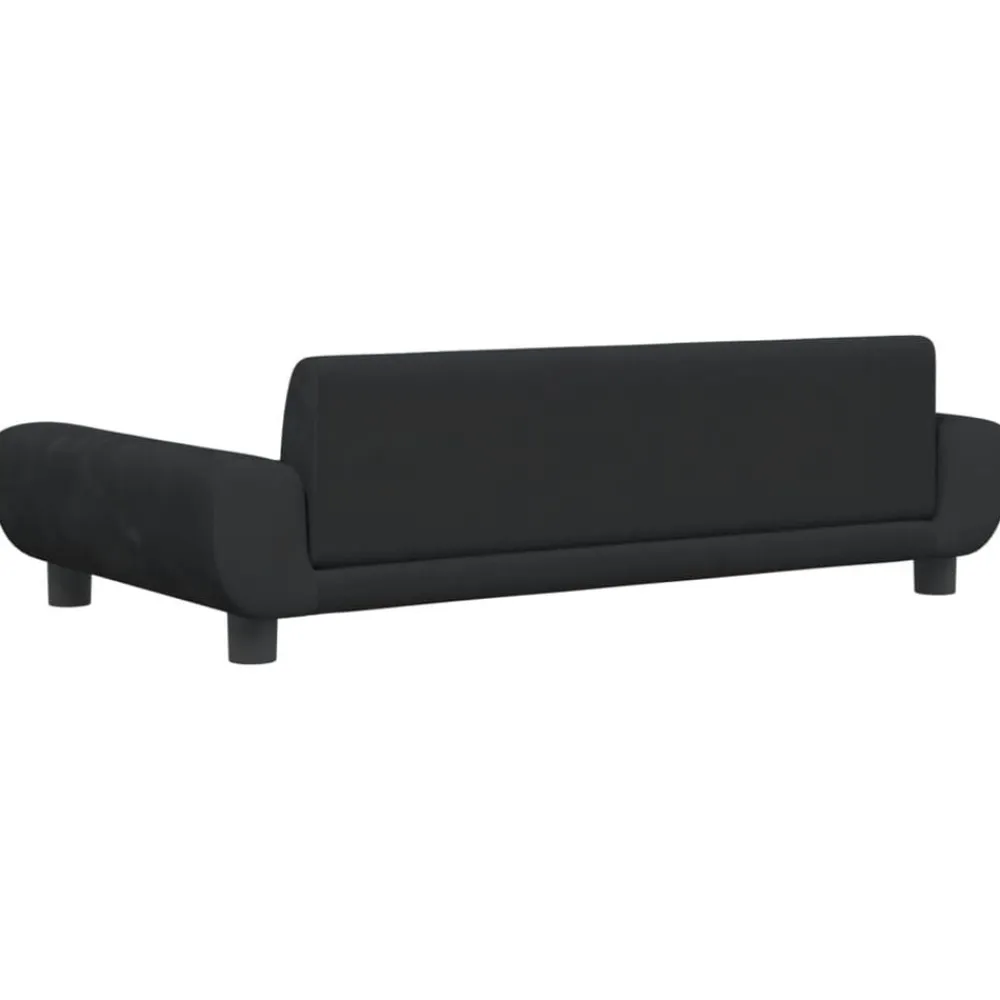 vidaXL Sofá para niños de terciopelo 100x54x33 cm Negro Best