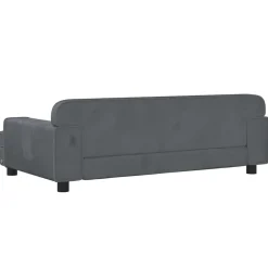 vidaXL Sofá para niños de terciopelo 90x53x30 cm Gris oscuro