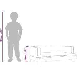 vidaXL Sofá para niños de terciopelo 80x45x30 cm Gris oscuro Discount
