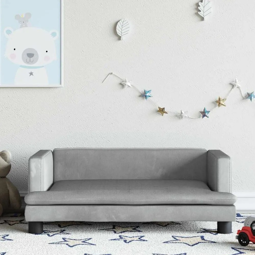 Niños vidaXL Mobiliario Para Bebés Y Niños Pequeños-Sofá para niños de terciopelo 80x45x30 cm