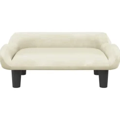 vidaXL Sofá para niños de terciopelo 70x40x24 cm Crema New