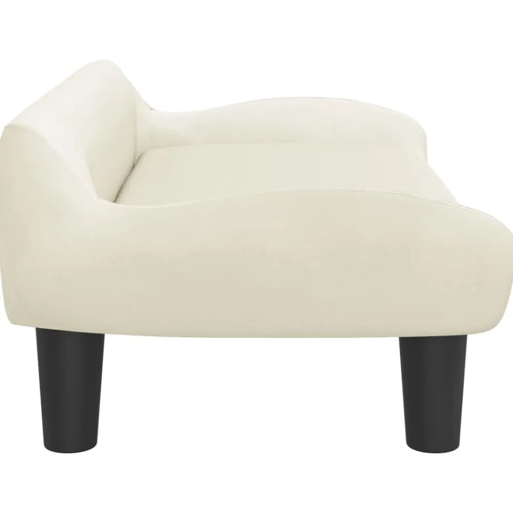 vidaXL Sofá para niños de terciopelo 70x40x24 cm Crema New