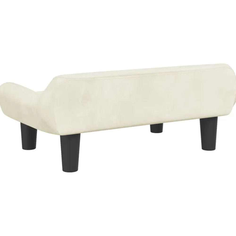 vidaXL Sofá para niños de terciopelo 70x40x24 cm Crema New