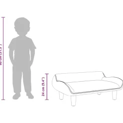 vidaXL Sofá para niños de tela 70x40x24 cm Crema Hot