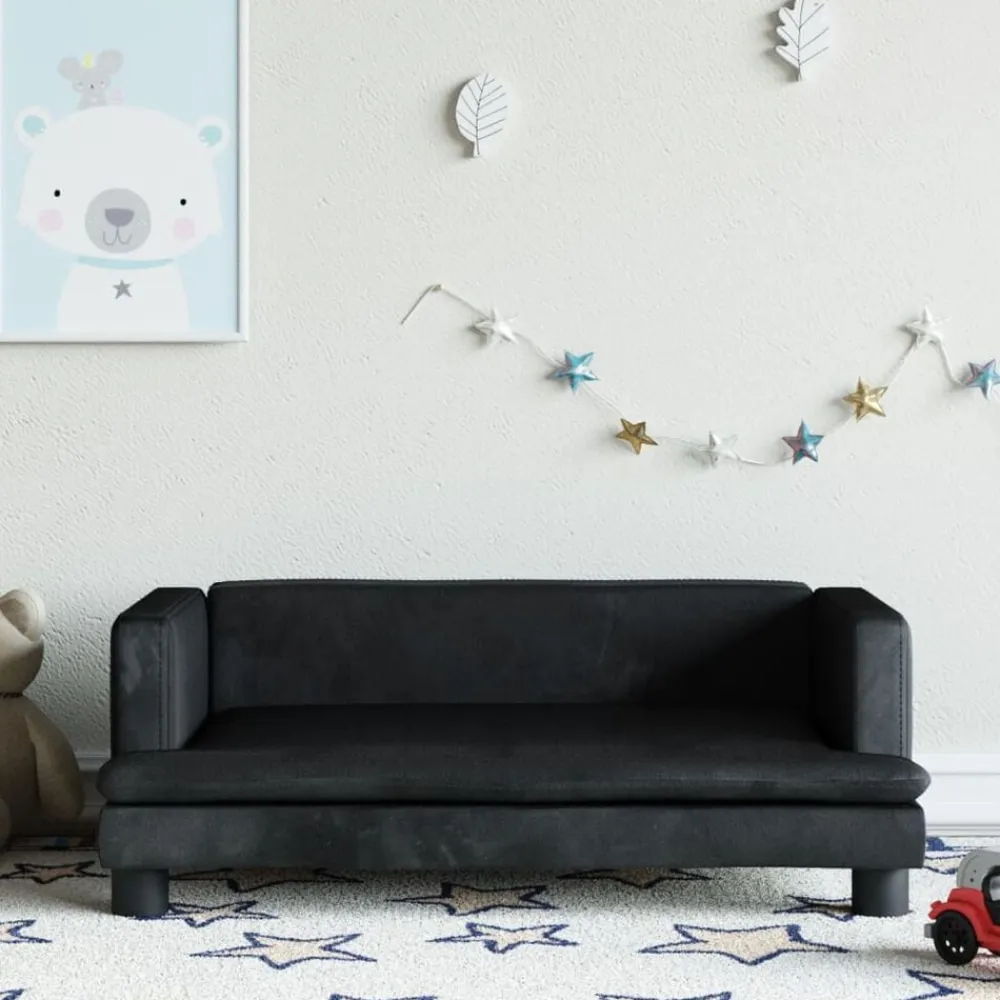 Niños vidaXL Mobiliario Para Bebés Y Niños Pequeños-Sofá para niños de terciopelo 80x45x30 cm