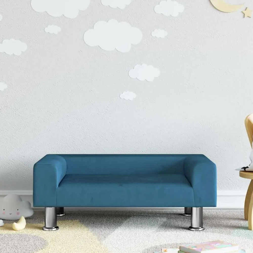 Niños vidaXL Mobiliario Para Bebés Y Niños Pequeños-Sofá para niños de terciopelo 70x45x26,5 cm