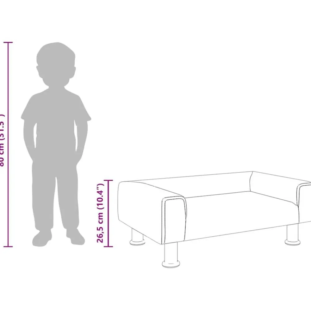 Niños vidaXL Mobiliario Para Bebés Y Niños Pequeños-Sofá para niños de terciopelo 70x45x26,5 cm