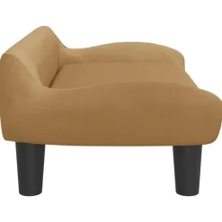 Niños vidaXL Mobiliario Para Bebés Y Niños Pequeños-Sofá para niños de terciopelo marrón 70x40x24 cm