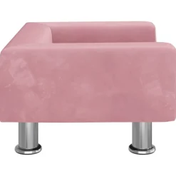 vidaXL Sofá para niños de terciopelo 50x40x26,5 cm Rosa New
