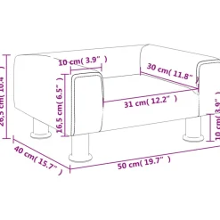 vidaXL Sofá para niños de terciopelo 50x40x26,5 cm Rosa New