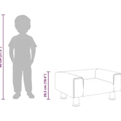 vidaXL Sofá para niños de terciopelo 50x40x26,5 cm Rosa New