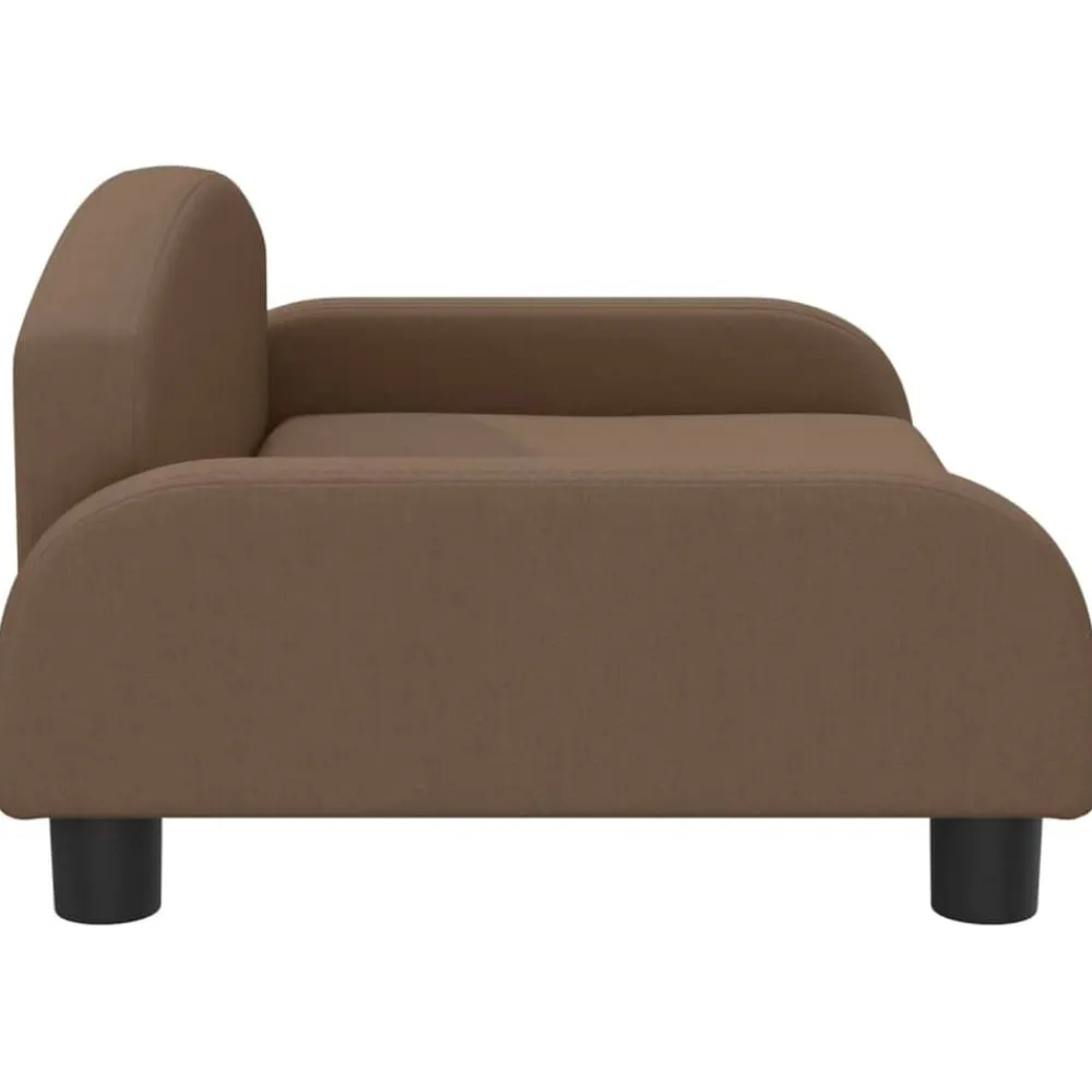 Niños vidaXL Mobiliario Para Bebés Y Niños Pequeños-Sofá para niños de tela marrón 70x45x30 cm