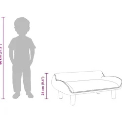 Niños vidaXL Mobiliario Para Bebés Y Niños Pequeños-Sofá para niños de tela 70x40x24 cm