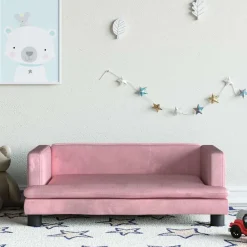 Niños vidaXL Mobiliario Para Bebés Y Niños Pequeños-Sofá para niños de terciopelo 80x45x30 cm
