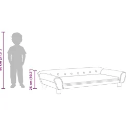 Niños vidaXL Mobiliario Para Bebés Y Niños Pequeños-Sofá para niños de terciopelo 100x50x26 cm