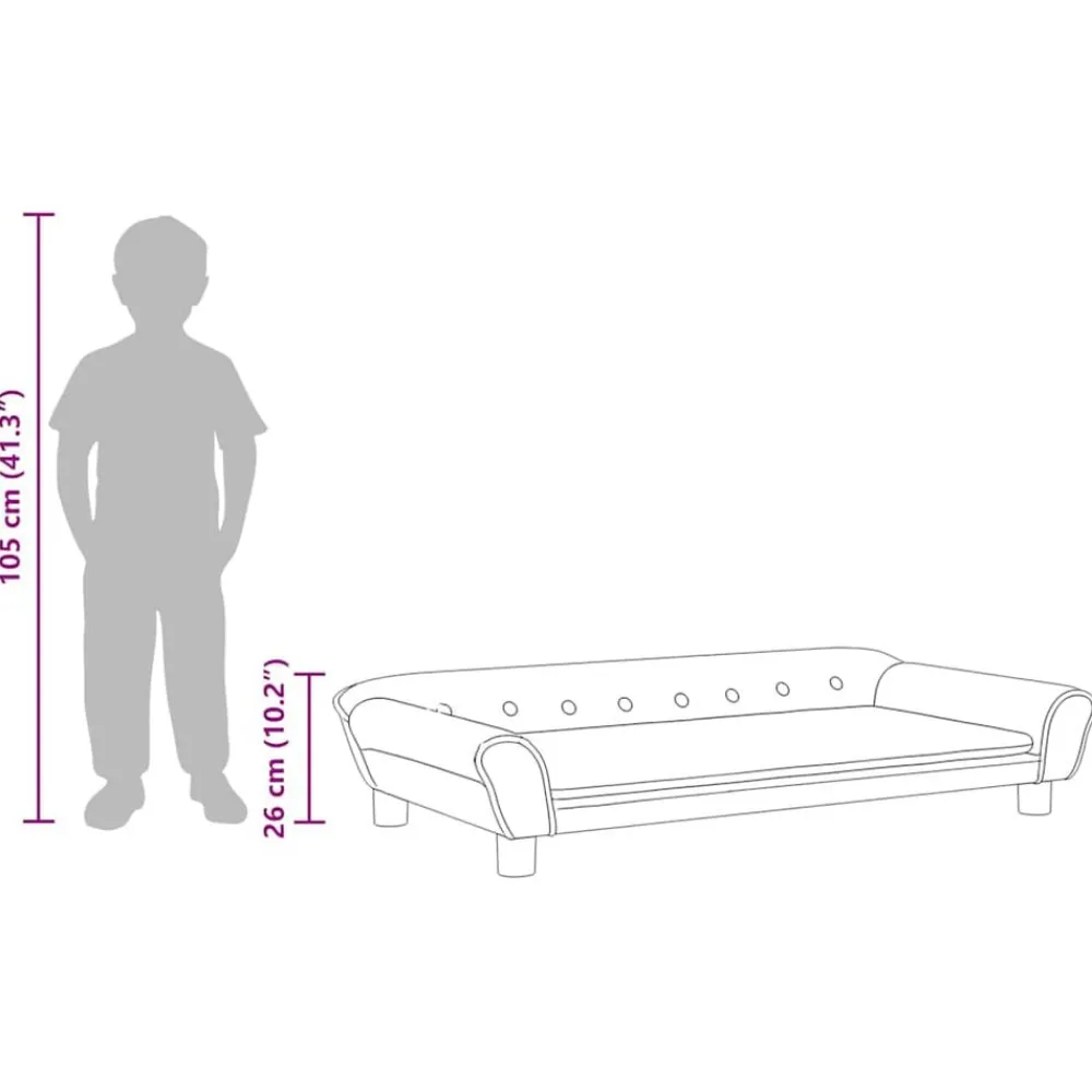 Niños vidaXL Mobiliario Para Bebés Y Niños Pequeños-Sofá para niños de terciopelo 100x50x26 cm