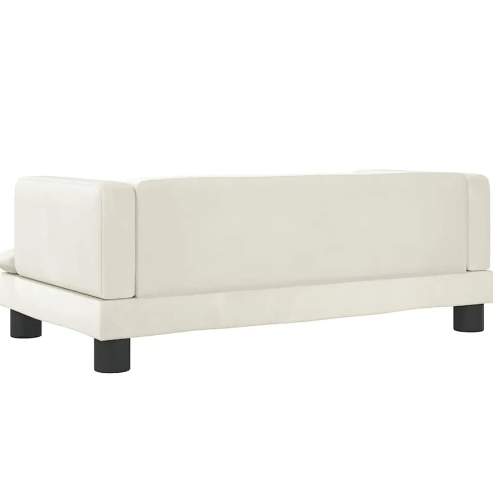 vidaXL Sofá para niños de terciopelo 80x45x30 cm Crema New