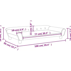 Niños vidaXL Mobiliario Para Bebés Y Niños Pequeños-Sofá para niños de terciopelo 100x50x26 cm