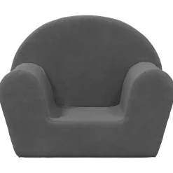 Niños vidaXL Mobiliario Para Bebés Y Niños Pequeños-Sofá para niños felpa suave gris