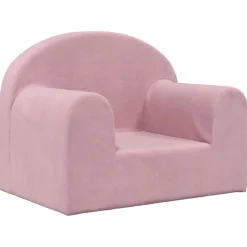 vidaXL Sofá para niños felpa suave Rosa