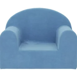 vidaXL Sofá para niños felpa suave Azul Clearance